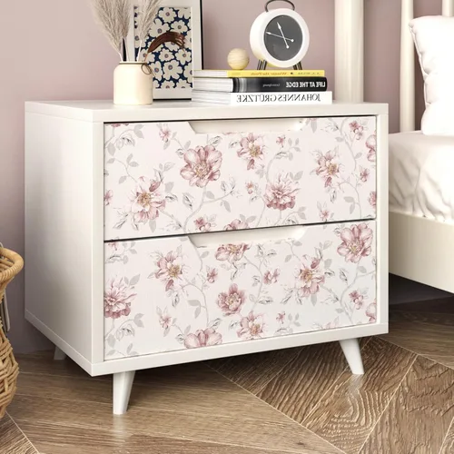 Miniatura 5 de WESTICK Papel tapiz autoadhesivo con diseño floral de rosas rosadas, autoadhesivo, extraíble, para paredes decorativas, dormitorio, baño