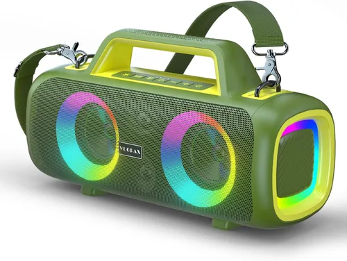 Miniatura 11 de Altavoz Bluetooth portátil inalámbrico, sonido fuerte de 140 W de pico con 2 subwoofers y refuerzo de graves, altavoz impermeable para exteriores