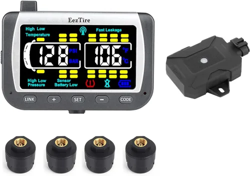 Miniatura 10 de EEZ RV Products EEZTire - Sistema de monitoreo de presión de neumáticos en tiempo real/24x7 - Monitor a color + 4 sensores + Sistema de refuerzo