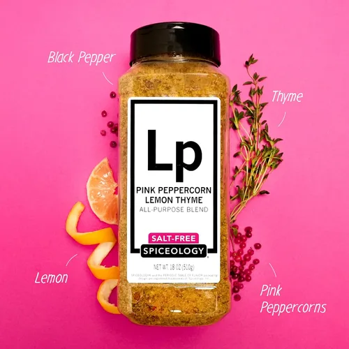 Miniatura 3 de Spiceology - Mezcla de condimentos multiusos de tomillo de limón y pimienta rosa (sin sal) - Rub de especias de pimienta y limón - Uso en: pollo