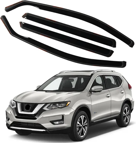 Miniatura 38 de Protectores de lluvia in Channel para Jeep Grand Cherokee L 2021, 2022, 2023, 2024, 2025 2026, deflectores de viento laterales duraderos, viseras