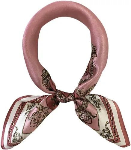 Miniatura 52 de FONYVE Bufandas 100% de seda de morera para mujer, bufanda cuadrada ligera de satén para la cabeza, bufanda pequeña de seda para dormir, 21 x 21
