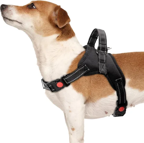 Arnés para perro, chaleco para mascotas sin tirones, tira reflectante a prueba de escape, fácil de ajustar, arnés para perro con función a prueba de