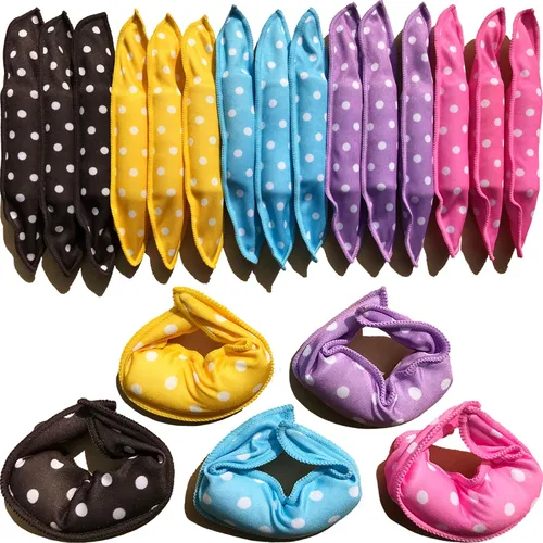 Miniatura 8 de Aimin Rodillos de Esponja de Satén Suave para Rizos Nocturnos sin Calor - Rizadores de Espuma sin Calor para Cabello Largo (30 piezas, negro)