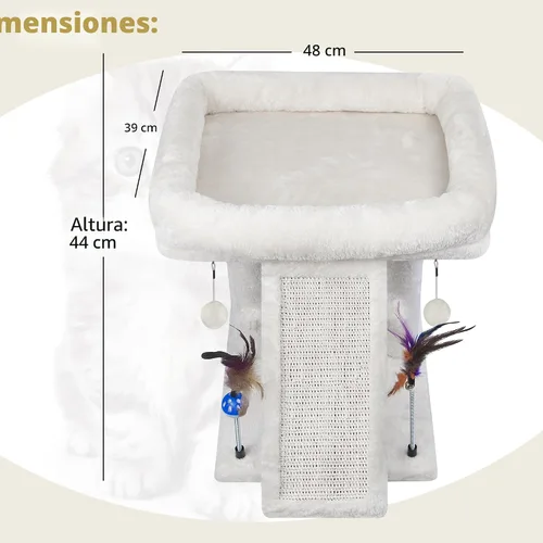 Miniatura 2 de TWDEPART Árbol para Gatos Torre para Gatos con Poste Rascador para Gatos de Interior, Centro de Actividades Árbol de Escalada Muebles para Gatos