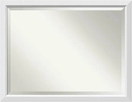 Miniatura 54 de Amanti Art Espejo de pared, espejo de marco de madera blanca lavada para decoración de pared o uso como espejo de baño para sobre el fregadero