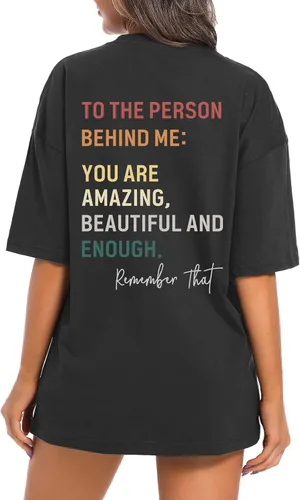 Camiseta con texto en inglés "You Matter to The Person Behind Me", camiseta de concientización sobre la salud mental para mujer, camisetas gráficas