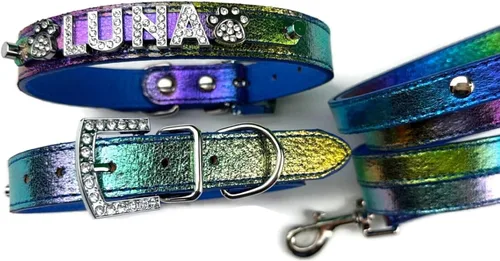 Miniatura 2 de Celestial Galaxy - Collar para perro Collar personalizado para perro Collar con nombre Collar espacial Galaxy para mascotas Collar de perro
