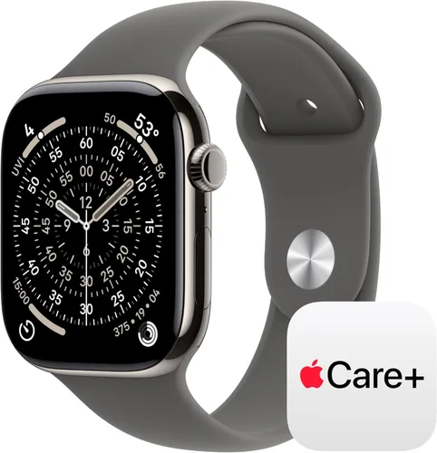 Miniatura 44 de Apple Reloj inteligente de la serie 11 [GPS de 1.654 in] con caja de aluminio plateado con correa deportiva de niebla morada - S/M. Puntuación