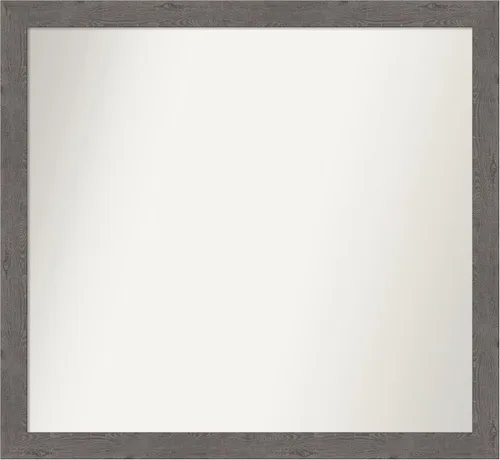 Miniatura 108 de Amanti Art Espejo de baño gris para sobre el fregadero, 31 x 48 pulgadas, espejo de tocador rectangular estrecho de color gris, marco de madera