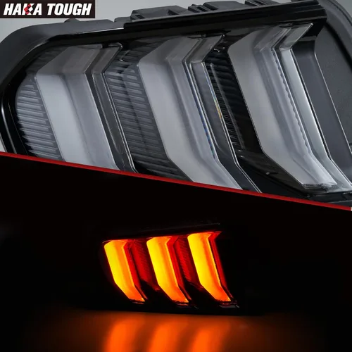 Miniatura 4 de HAKA TOUGH Luces traseras LED para accesorios Ford Mustang 2015-2023, luces traseras LED secuenciales para accesorios Ford Mustang Shelby