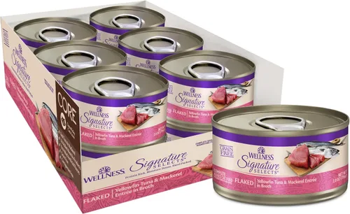 Miniatura 24 de Wellness CORE Signature Selects - Alimento húmedo enlatado triturado para gatos adultos, natural, rico en proteínas, sin granos, receta de entrada