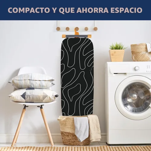 Miniatura 6 de Tabla de planchar, tabla de planchar compacta y ahorradora de espacio con cubierta extra gruesa de 3 capas, altura ajustable, fácil almacenamiento