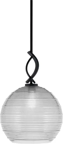 Miniatura 77 de Toltec Lighting Cavella Stem Colgado Mini colgante, acabado grafito, vidrio de muselina blanca de 4 pulgadas