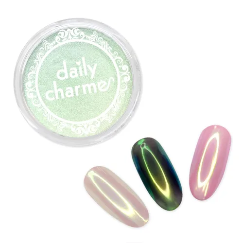 Miniatura 4 de Daily Charme Stardust Polvo cromado (amatista) 0.04 oz, polvo cromado iridiscente con efecto holográfico para uñas, manicura vibrante para el hogar