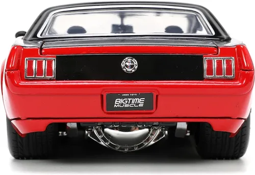 Miniatura 5 de Jada Big Time Muscle 1:24 1965 Ford Mustang - Auto fundido a presión (rojo/negro)