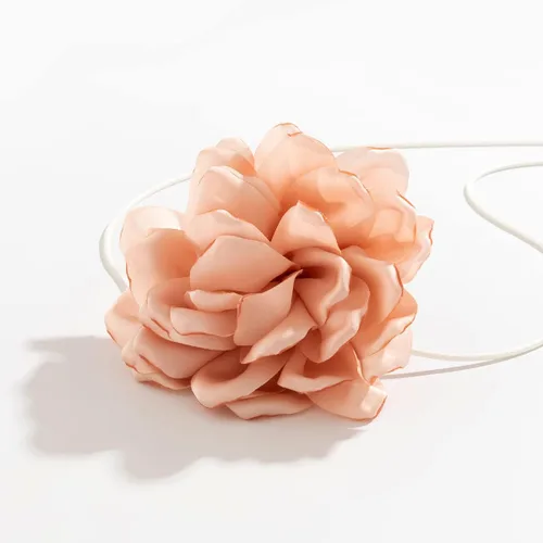 Miniatura 6 de INENIMARTJ Gargantilla de flores, gargantilla de rosa grande, gargantilla de terciopelo con roseta de flores, collar para mujeres y niñas, novia