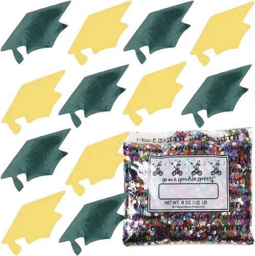 Miniatura 155 de Confetti Grad Cap Negro, Azul Marino Combo - 2 bolsas de media onza (1 oz)