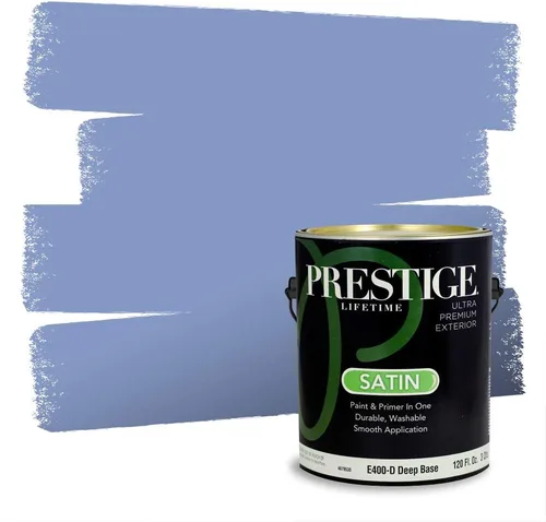 Miniatura 1083 de Pintura Exterior + imprimación PRESTIGE, todo-en-uno, 1 galón, acabado mate, color comparable al Valspar* Royal Gray* VS151-Gris real