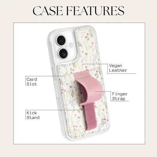 Miniatura 118 de Fundas Walli para iPhone 13, funda tipo cartera con soporte para tarjetas, elegante y moderna cubierta para mujeres, se ajusta al iPhone 13