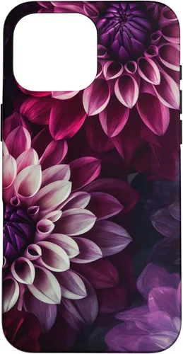 Miniatura 18 de iPhone 11 Dahlia Flower Floral Nature Garden Funda con diseño granate rosa y morado