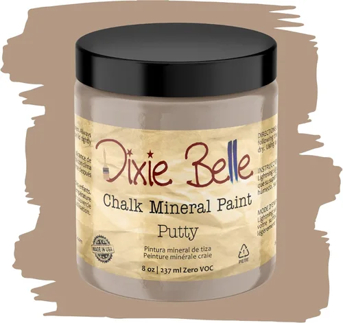 Miniatura 207 de Dixie Belle Paint Company - Pintura con acabado de tiza para muebles, color negro (Caviar), 1 galón, 128 fl oz, pintura mineral color rosa intenso