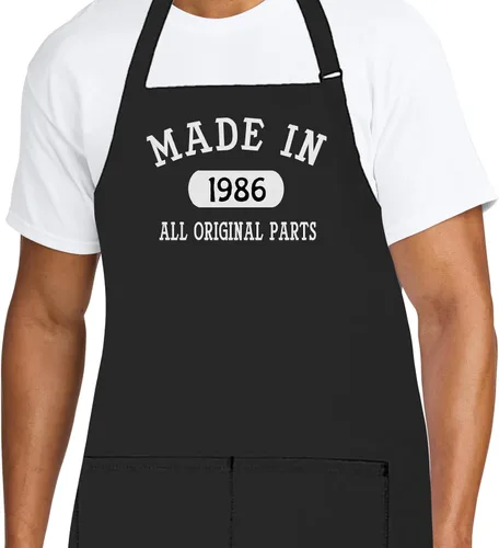 Miniatura 18 de Delantal de chef personalizado para hombres, diseño bordado personalizado, cocina profesional, barbacoa, parrilla, para papá, decorado en Estados