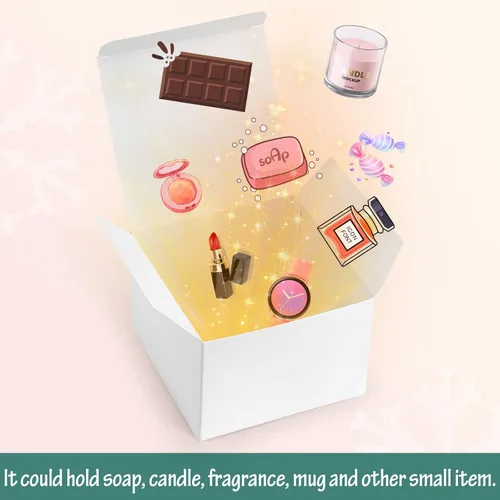 Miniatura 4 de ValBox Cajas de regalo blancas de 5 x 5 x 3.5 pulgadas, 20 cajas de regalo con tapas para regalos, caja de dama de honor pequeña para regalos, Blanco