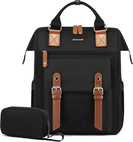 Miniatura 39 de LOVEVOOK - Mochila para laptop de mujer, bolsa de trabajo, viaje, computadora, mochila para maestra o enfermera, bolsa para libros, beige verde