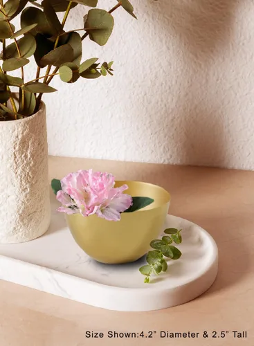 Miniatura 2 de Serene Spaces Living Cuenco de metal dorado ideal para bodas, fiestas, eventos, restaurantes, decoración del hogar (extra pequeño, paquete de 4)