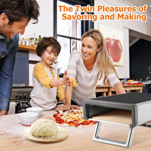 Miniatura 4 de Horno de pizza, horno de pizza de 12 pulgadas para exteriores con propano a gas y accesorios portátiles para hacer camping en el patio trasero al