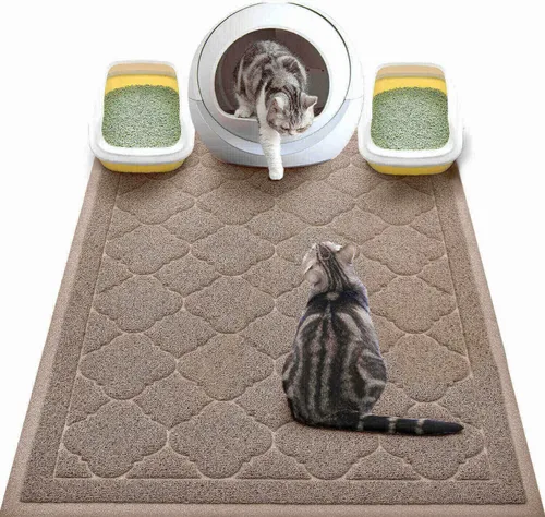 Miniatura 24 de WePet Tapete para caja de arena para gatos, almohadilla de PVC de alta calidad, alfombra de captura duradera, sin ftalatos, resistente a la orina
