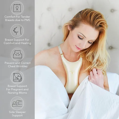 Miniatura 2 de Intimia Almohada de pecho para arrugas en el pecho y dormir de lado, almohada de pecho para prevenir arrugas, almohada de arrugas en el pecho