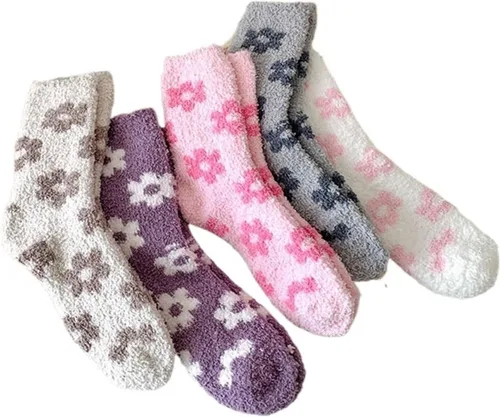 Miniatura 2 de TRENIS Socks Winter Mid-tube Socks Thickened Warm Sleeping Socks Home Floor Socks