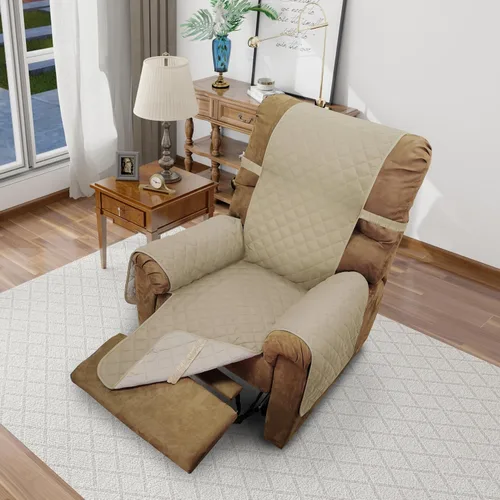 Miniatura 77 de Fundas para silla reclinable, reversible, funda de sofá para mascotas, protector de muebles para niños perezosos