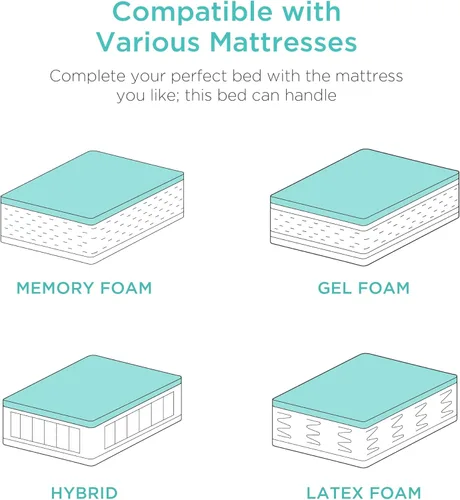 Miniatura 7 de Best Choice Products Marco de cama ajustable ergonómico tamaño Twin XL, base eléctrica con control remoto inalámbrico, luz nocturna, masajeador, 2
