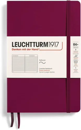 Miniatura 26 de LEUCHTTURM1917 - Cuaderno de tapa blanda de tapa blanda B6+ - 123 páginas numeradas para escribir y escribir en diario (Doted, Sage)