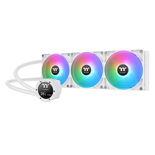 Miniatura 28 de Thermaltake TH420 ARGB Sync All-in-One Liquid Cooler Edición Nieve, AMD(AM5/AM4) Intel(LGA 1700/1200), Radiador de Alta Eficiencia de 420mm, Blanco