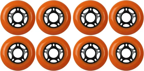 TGM Skateboards Ruedas Inline Skate X8, 2.992 in, naranja, poliuretano, patrón sólido, hombres 8-13, unisex, adultos, patinadores en línea para