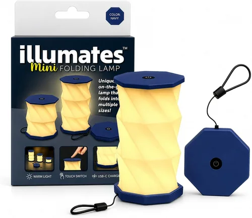 Miniatura 9 de Origami - Lámpara de escritorio LED plegable expandible – USB recargable y portátil – Luz de control táctil regulable con altura ajustable de hasta
