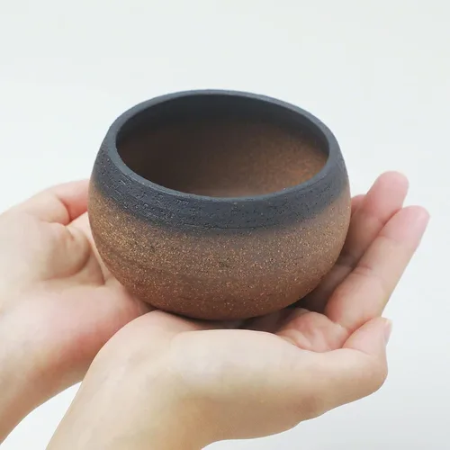 Miniatura 5 de Wazakura Banko Series - Maceta de cerámica hecha a mano para bonsái de 3.8 pulgadas (3.858 in), fabricada en Japón, maceta de jardín pequeña