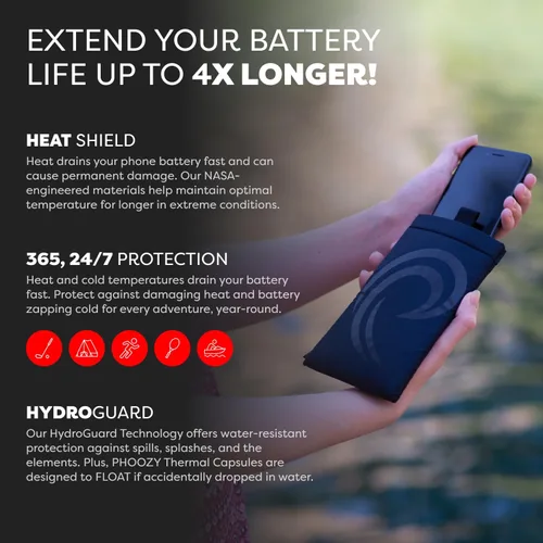Miniatura 3 de PHOOZY Funda térmica para teléfono Apollo II - Bolsa aislada para clima frío Extiende la vida de la batería 4 veces Accesorios para esquí