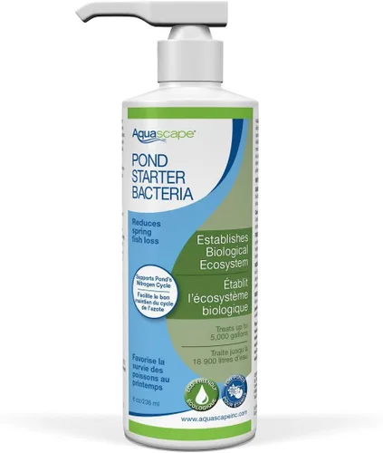 Aquascape 96013 Pond Starter Bacteria Treatment Liquid 8.5 fl oz/8,5 oz para ecosistema de características de agua, pequeño