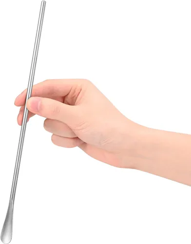 Miniatura 6 de Cuchara agitadora de café de 10 pulgadas/10.2 in, acero inoxidable plateado 304#, palitos de café redondos, sólidos de mango largo, para cóctel, té