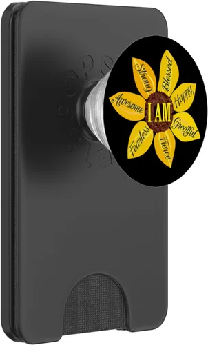 Miniatura 8 de Inspirational Quote Apparel Inspirational Gifts - Soporte para teléfonos y tabletas, diseño de girasoles, Negro
