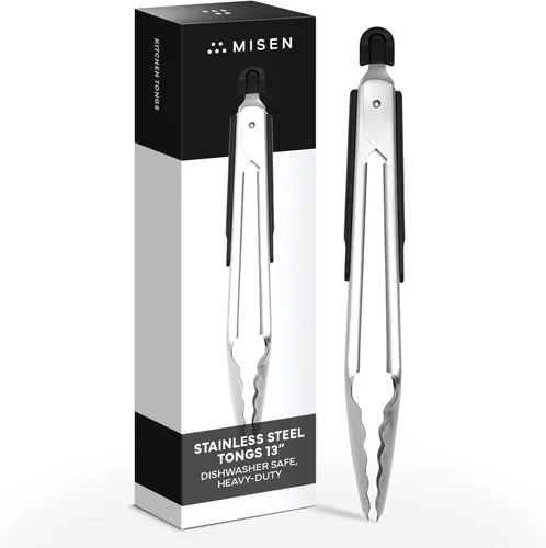 Miniatura 12 de Misen Pinzas de Cocina - Aptas para Lavavajillas, Resistentes - Herramienta de Parrilla con Punta de Silicona de Precisión - Resistente al Calor