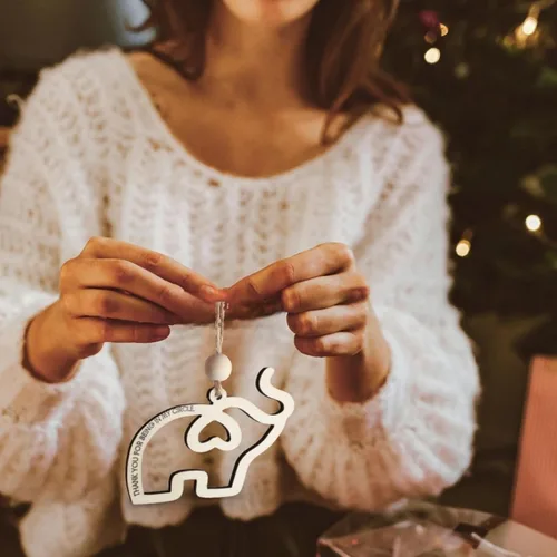 Miniatura 3 de Adorno de elefante de la amistad con tarjeta de regalo, regalos de cumpleaños para mejores amigas para mujeres, adorno colgante decorativo