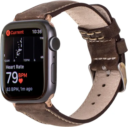 Miniatura 15 de HARDISTON Correas de reloj compatibles con Apple 38mm 40mm 41mm 42mm 44mm 45mm 49mm para hombres y mujeres, pulsera de cuero genuino hecha a mano