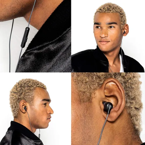 Miniatura 6 de Auriculares con cable Skullcandy Ink’d+ con conector AUX de 3.5mm, ajuste con aislamiento de ruido, micrófono en línea y control de llamadas y Negro