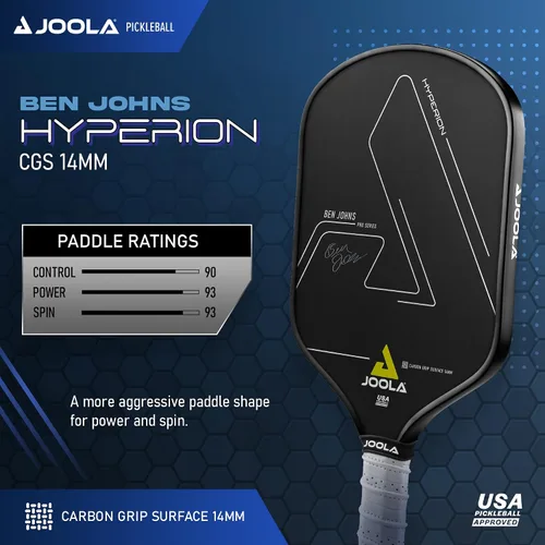 Miniatura 2 de JOOLA Pickleball Paddles – Textured Carbon Grip Surface for Spin, Control & Power – Select Hyperion, Vision or Radius Shapes – Lightweight, Durable